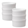 HIC Kitchen Souffle Ramekin Set, Fine Porcelain, 6-Ounce, Set of