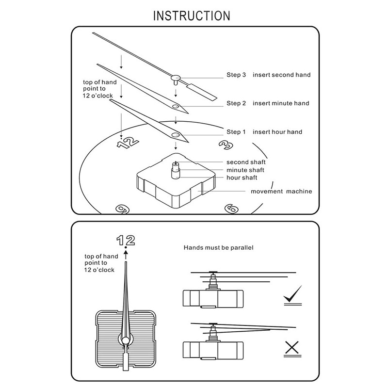 FUCHU 19-inch Large Wall Clock with High Torque Movement