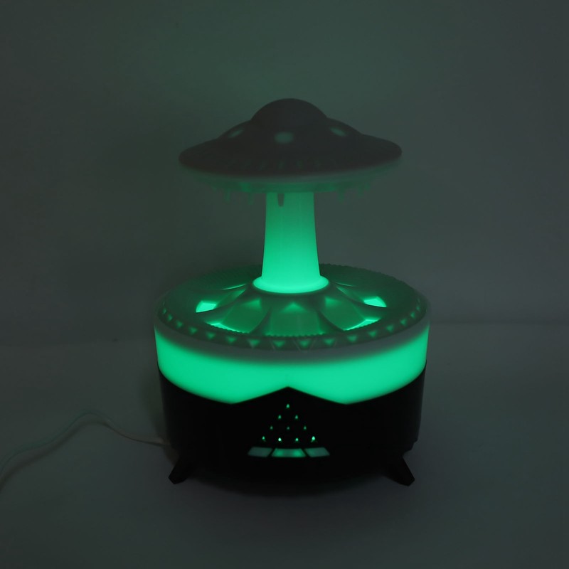 Water Drip Aromatherapy Diffuser 7 Color Light Mushroom Rain Humidifier