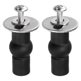 uxcell 1 Set M6 Toilet Seat Hinges Screws, Hinge Bolt Screws Toilet Seat Fixings for Top Mounting Toilet Seat Hinges Toilet Seat Replacement Parts Kit (Washer Dia: 28mm/1.1")