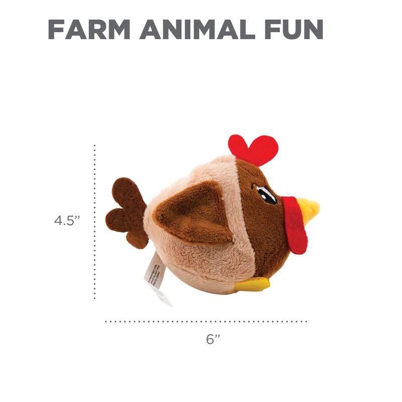 Outward Hound Fattiez Chicken Plush Squeaky Dog Toy, XS