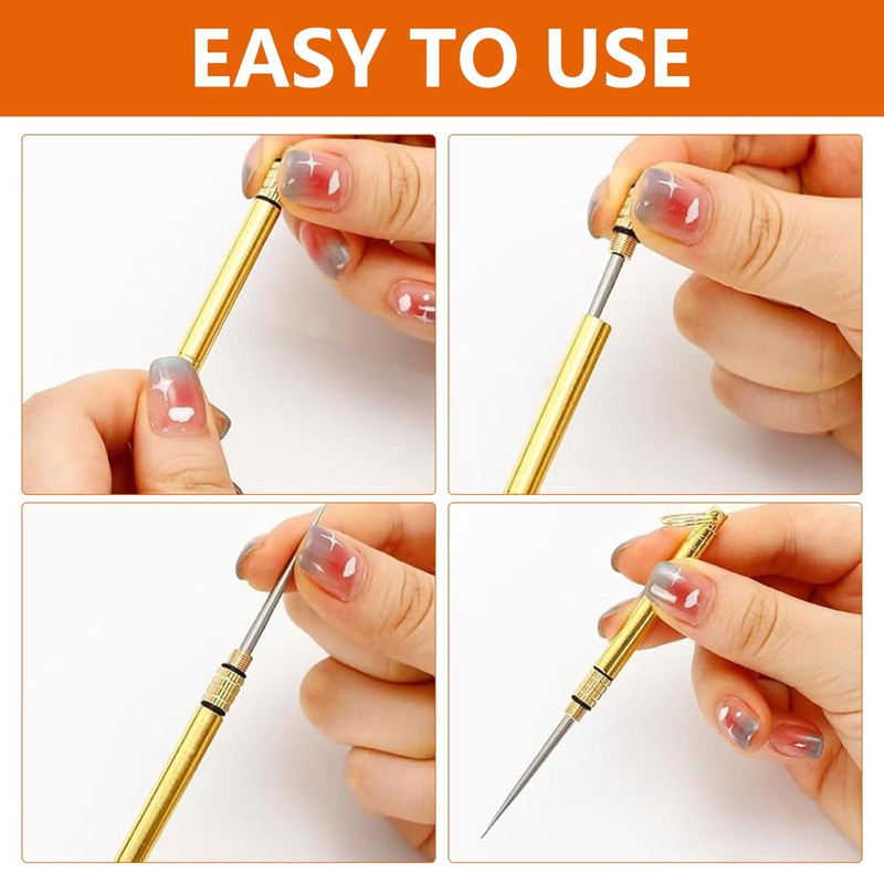 2 Pcs Titanium Alloy Reusable Toothpick, Metal Toothpick for Camping