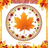 25 Pcs Thanksgiving Paper Plates 7" Fall Maple Leaf Plaid