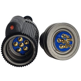 DONGYANG Ind. Co., Military Audio Connector U-329/U (Injection Body) &U-283/U 1Set(MIL-C-55116, 6Pin Male&Female for PRC-148,152) 164-183-6, 164-229-6-4, Without Cable [Made in Korea]