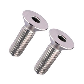 VAMUOEFL #10-24 x 1/2" Flat Head Socket Cap Screws Countersunk Bolts, Allen Hex Socket Drive, 304 Stainless Steel 18-8, Full Thread, 40Pcs