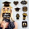Qpout 36 Pieces Glitter Fancy Graduation Photo Booth Props Class
