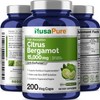 NusaPure Citrus Bergamot Capsules 15,000mg, 200 Capsules - 25:1 Bergamot