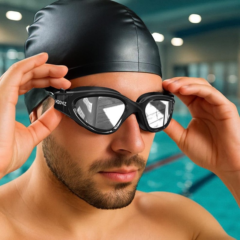 H20VIZ Swimming Goggles | Polarised, Anti-Fog, UV400 Protection, Anti-Leak, Includes