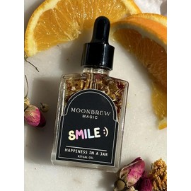 MoonBrew Magic MoonBrew Magic Happiness in a Jar Ritual Oil | Elevate Your Spirit & Attract Positive Vibes | Ritual Oils for Witchcraft Wicca Spells