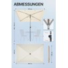 4smile Balcony Parasol Beige 200 x 125 cm with Parasol