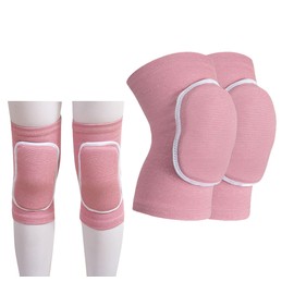 YYaaloa Knee Pads Sponge Knee Brace Breathable Flexible Elastic Knee Support for Volleyball, Dancing, Football, Yoga, Basketball, and Skating (Dark Pink 1Pair, Medium)
