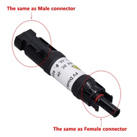 Solar PV In-Line Fuse Holder IP67 Waterproof 1000V Solar Fuse Connector for 2.5-6.0 mm² Wire Diameter, Default