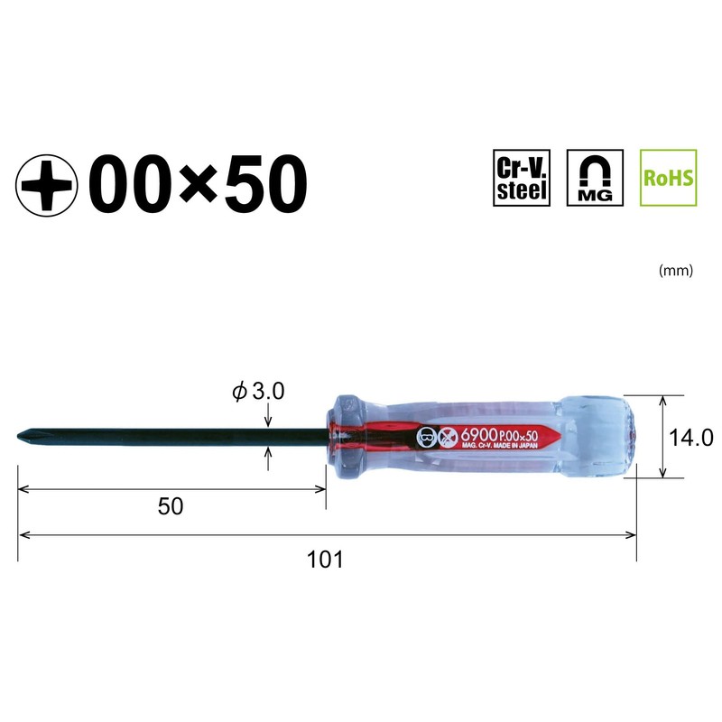Crystal Line Screw Driver (Precision Type), No.6900