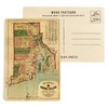 Rhode Island, (1880), Panoramic Map (4x6 Birch Wood Postcards, 2-Pack