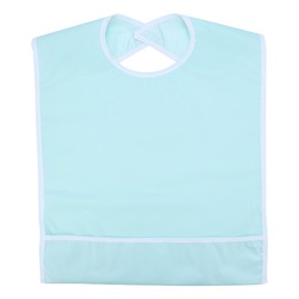 Baberos para Adultos, babero para adultos mayores Protector ropa impermeable para comedor con correa ajustable para personas mayores de edad avanzada Hombres Mujeres Comida babero adulto (Verde claro)