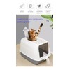 Arenero para Gatos Antiolores Puerta Palita 2 Salidas (Gris)
