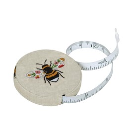 Hobby Gift Tape Measure - Retractable Fabric Covered Sewing Tape Measure - 150cm/60 inch - Bees