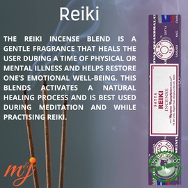 Original Satya Nag Champa Reiki Incense Sticks | with M&J incense sticks holder | Full Box | for Aromatherapy, Spa, Yoga, Weddings, Meditation, Healing, Positivity and Relaxation