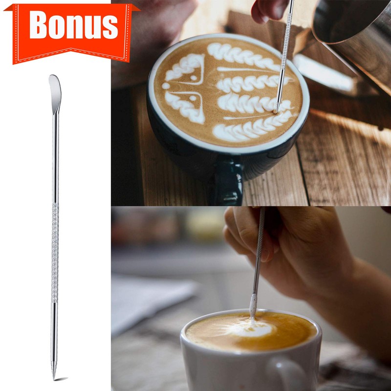 Milk Frothing Pitcher, Thicker Version 20oz Espresso Steaming Pitchers Stainless