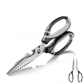 Sharp Kitchen Scissors Detachable with Soft Comfort Handle,Dishwasher Safe Cooking, Heavy Duty Stainless Steel Kitchen Shears, Easy to Clean