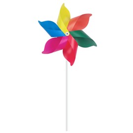 10 Pieces Colorfur Pinwheel, Plastic Party Pinwheels, Outdoor Decorative Windmill, DIY Lawn Windmill