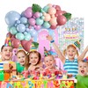 Birthday Stit Decoration Balloons Pink Blue Party Balloons Stit Theme