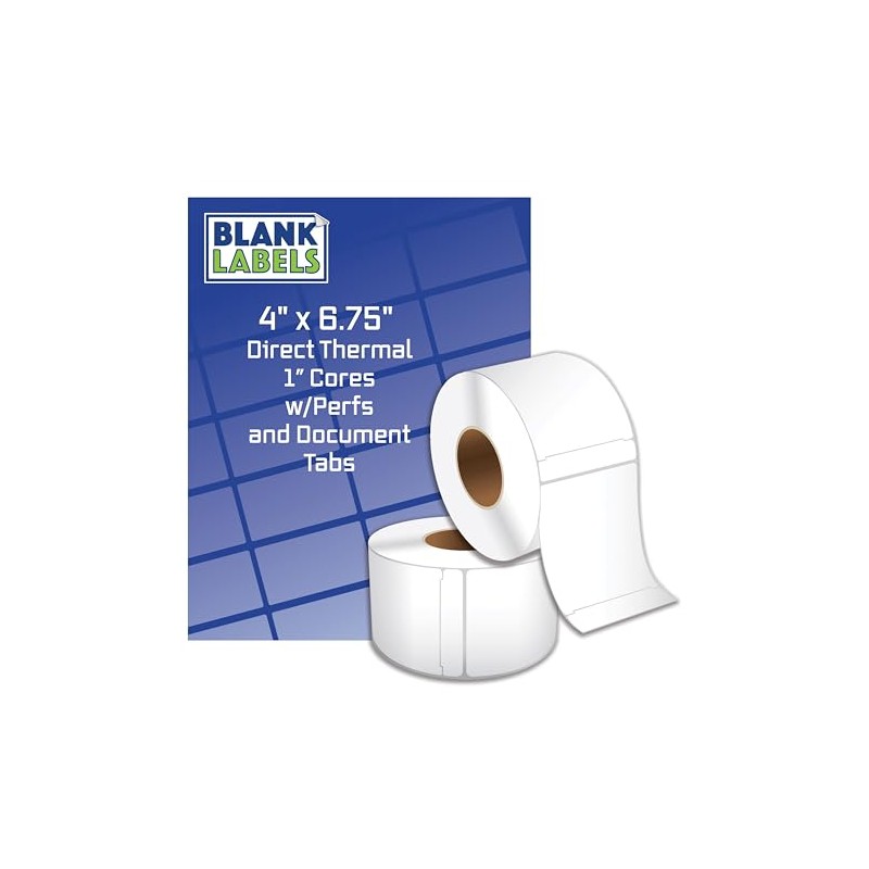 Blank Labels Thermal Transfer Shipping Labels, Matte White Printer Labels