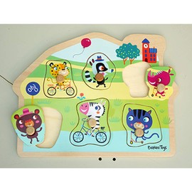 Barbo Toys 5530 Wooden Beautiful Playground Puzzle from 2 Years