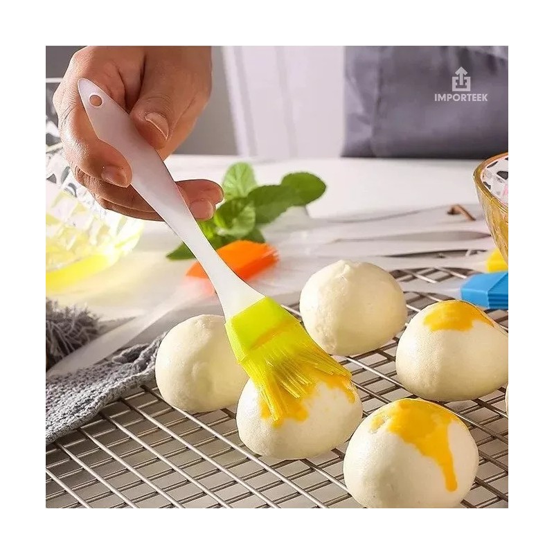 Importeek Espatula Miserable + Brocha Silicon Reposteria Cocina Pastel