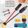 MOOKEERF Solar to XT60 Charge Extension Cable 12AWG 10FT XT60