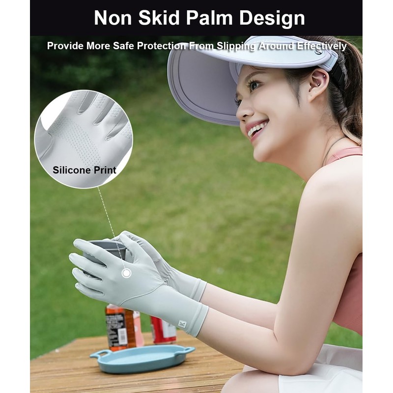 SUJAYU Ultra Thin Full Finger UV Protection Gloves Driving Gloves