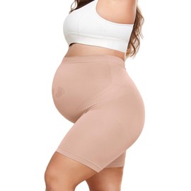 Y25D - Faja de maternidad para debajo de vestidos sobre el vientre, ropa interior de embarazo y cintura alta para baby shower, Rosado, Large
