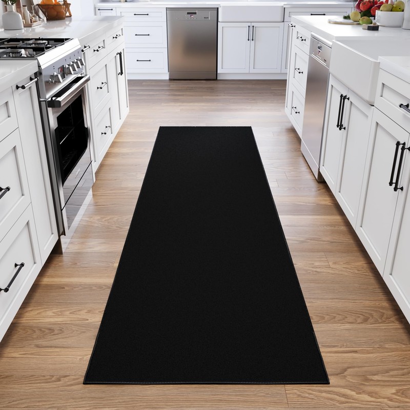 Ottomanson Hallway Runner Rug 1'10" x 12' Non Slip Solid