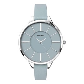 Sekonda Editions Ladies Watch with Baby Blue Dial and Baby Blue Leather Strap 2979
