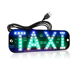 NSKANQI 1set RGB LED Sign Decor,colorful Taxi Flashing Hook on Car Window with USB Inverter Taxi Light (RGB)