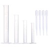 Rngeo Measuring Cylinder Set, 4 Sizes Graduated Polypropylene Lab Test