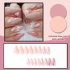 Gloss & Go 24 Reusable Artificial Fake Nail Set| Peach