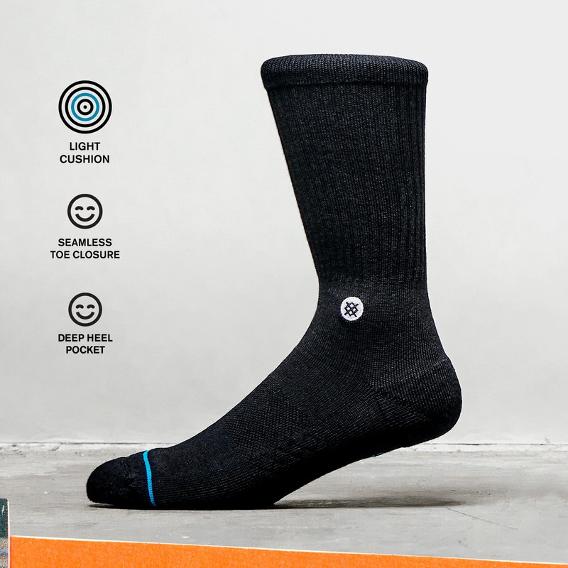 Stance Surf Check By Russ Crew Socks (Medium, Blue)