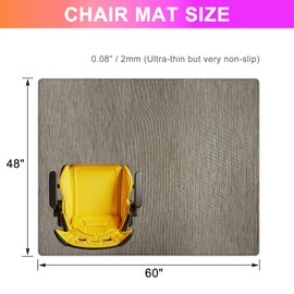 Azadx Heavy Duty Office Chair Mat for Hardwood Floor 48" x 60" Desk Chair Mat for Hard Floors No Slip Floor Protector for Home Office Flatten Quickly‌, Brown