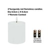 Bilymate White Wax Flameless Candles,Battery Operated LED Pillar Candles with
