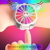 Mini Watch Fan Angel Wing Design USB Charging Wireless Braided