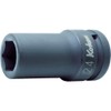 Kohken 3/4 (19 mm) SQ. Impact Hexagonal Semi-Loop Socket (Thin) 1.3 inches (32 mm) 16301X-32