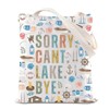 Lake Lover Gifts Sorry Can’t Lake Bye Tote Bag Handle
