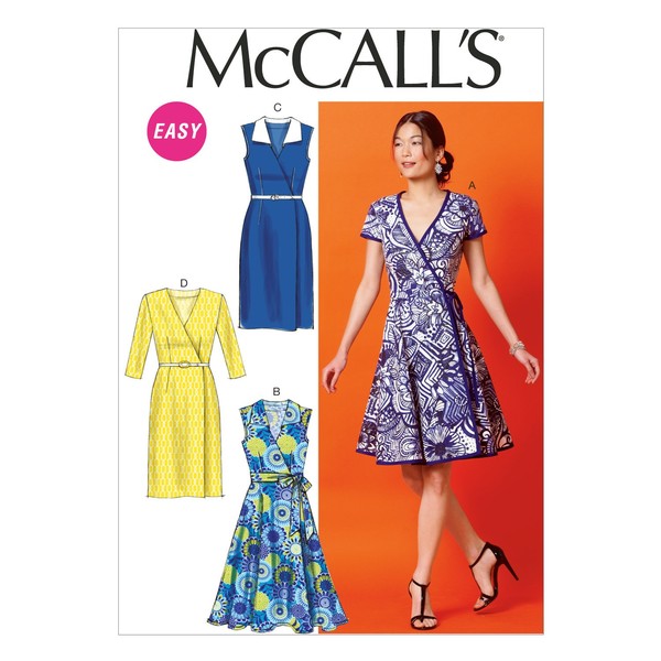 McCall Pattern Company M6959 Misses' Dresses and Belt, Size A5 "6-8-10-12-14"