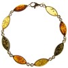 8" inch/20cm Baltic amber and sterling silver 925 ladies' multi-coloured
