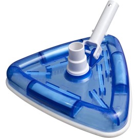 Uoark Pool Vacuum Head Bottom Brush, Triangular Weighted Transparent Pool Vacuum