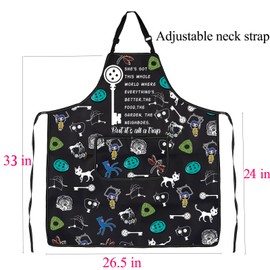 BNQL Horrorfilm-Kochschürze, gruselige Filmgeschenke für Horrorfilm-Fans, Cartoon-Charakter-Geschenke, Fantasy-Horror-Film-Geschenk, Schürze, Miniatur Schnauzer Schürze, L