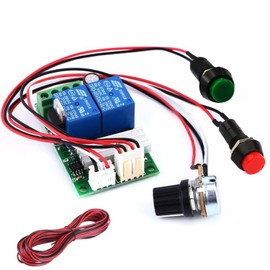 RUNCCI-YUN PWM Speed Controller, Dimmer 6V 12V 24V DC 3A DC Motor Speed Controller (PWM) Speed Adjustable Reversible Switch DC Motor Driver Reversing