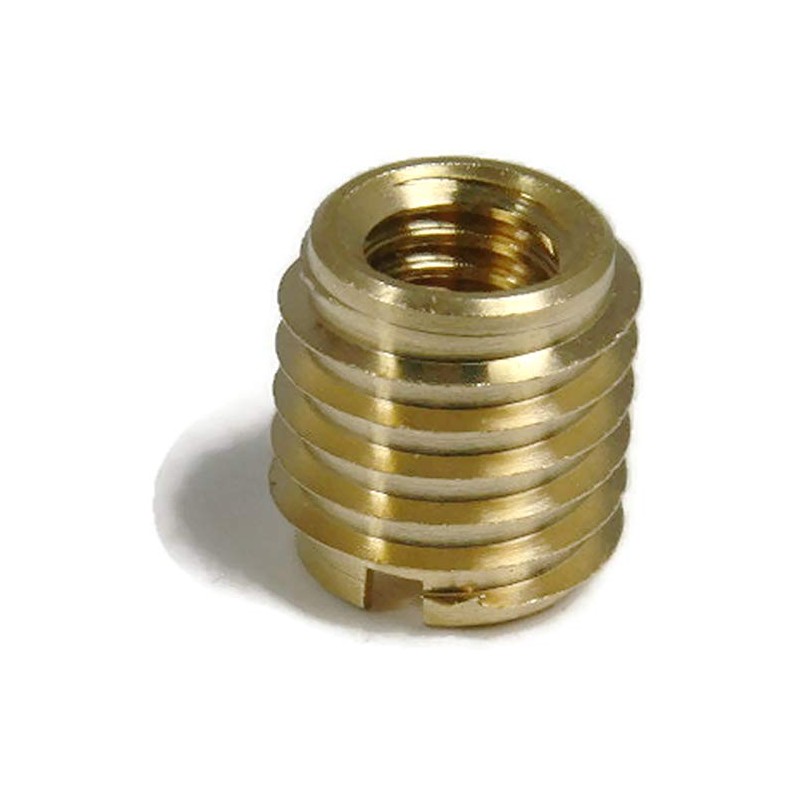 Brass Thread Inserts for Wood - Threaded Inserts #8-32 x