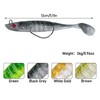 Dr.Fish 3pcs Soft Fishing Lures Jig Head with Paddle Tail